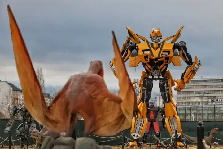 Dinosaurs vs Robots exhibition