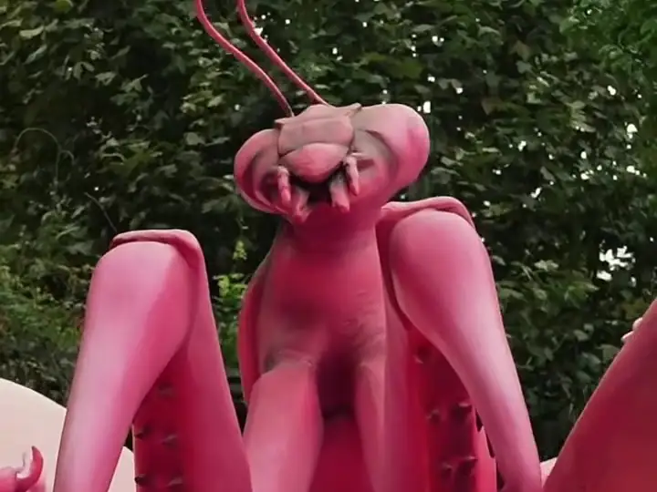 A pink orchid mantis
