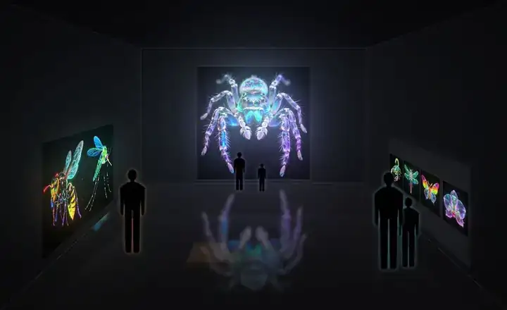Glowing Bugs exhibition