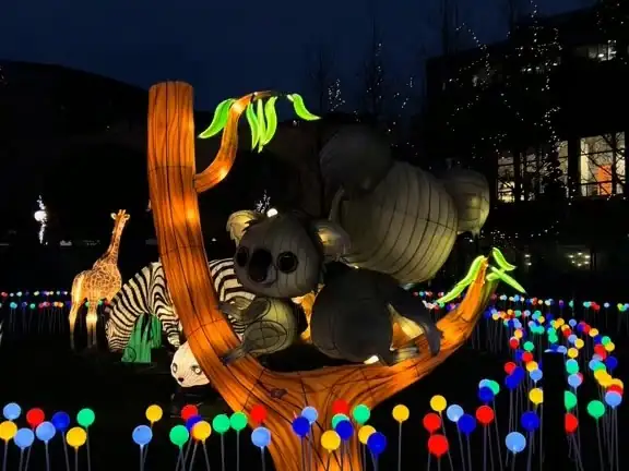A koala lantern in a glowing tree